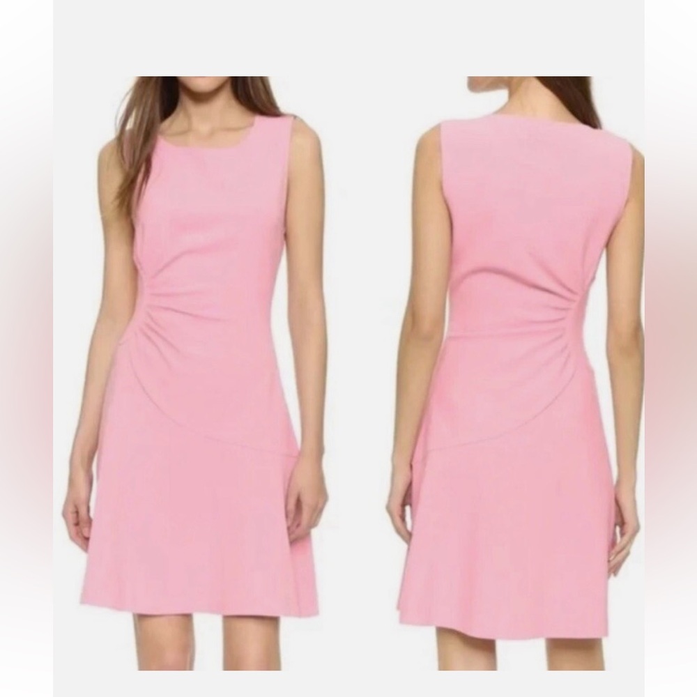 NWT! Diane Von Furstenberg Women Size 8 Ice Pink Dayna Ruched Dress